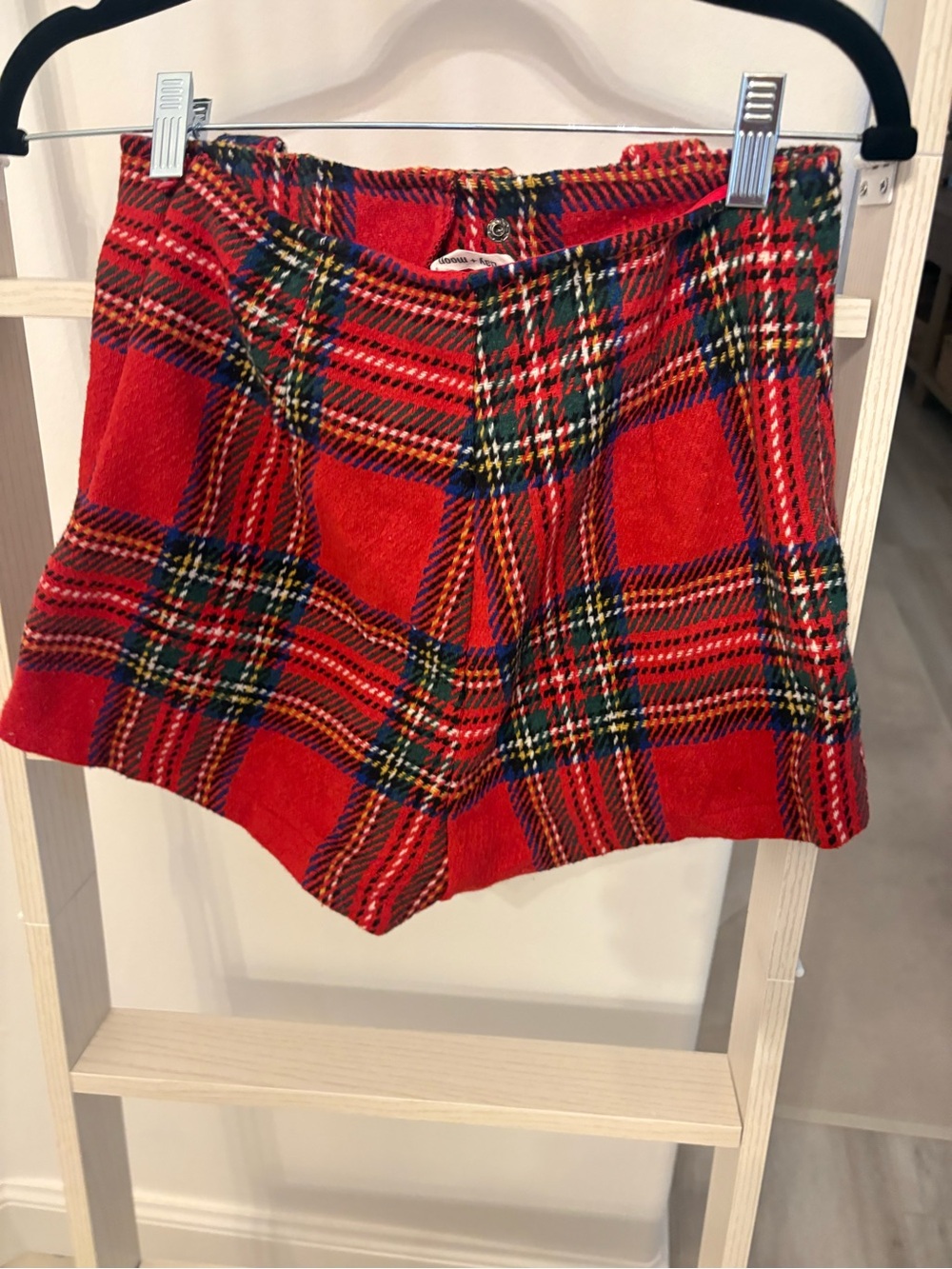 Red Plaid Women's Skort with Tartan Pattern